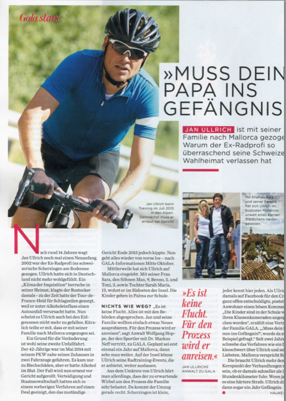 Artikel aus der Zeitschrift Gala vom 01.09.2016